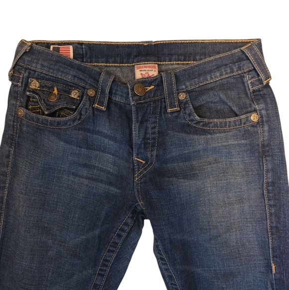 Classic Blue Denim Jeans Size 27 True Religion Skinny - Picture 3 of 6